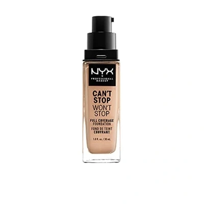 Bild av NYX PROFESSIONAL MAKEUP, Can&#039;t Stop Won&#039;t Full Coverage Foundation, Långvarig, Vattenfast, Vegansk formula, Matt Finish, nyans: Natural