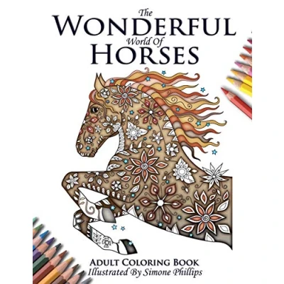 Bild av The Wonderful World of Horses Horse Adult Coloring / Colouring Book: Beautiful to Color