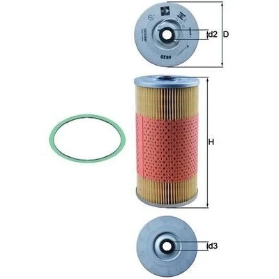 Bild av MAHLE ORIGINAL OX 80D Filtre à huile Cartouche filtrante