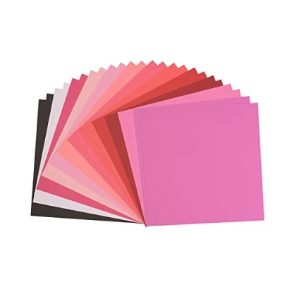 Bild av Florens Cardstock texturerad flerfärgad färgade korttillbehör 30 x cm alla hjärtans dag 24 ark färgat papper för scrapbooking, korttillverkning och annat pappershantverk 216 GSM