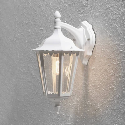 Bild av Konstsmide Utomhusvägglampa Firenze, hängande, 48 cm, vit