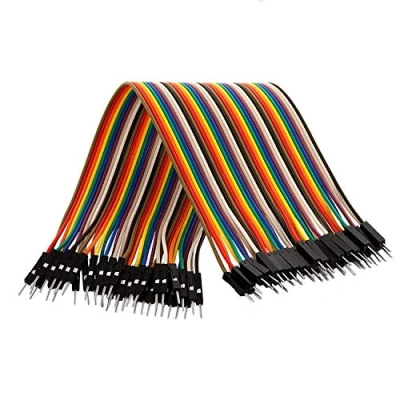 Bild av AZDelivery Jumper Wire Cable 40 PCS. 20 cm M2M hane till kompatibel med Arduino och Raspberry Pi Breadboard inklusive en E Book!