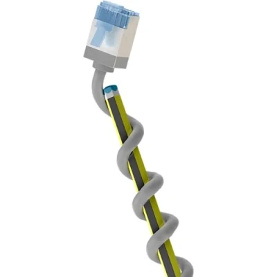 Bild av goobay 74313 CAT 6A patchkabel slim/ultraflexibel RJ45 nätverkskabel U/FTP CU/tunn Ethernet kabel med korta kontakter/10 Gbit/s LSZH, kinkskydd/grå 15 m