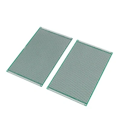 Bild av DollaTek 2 st (9 x 15 cm) PCB kort, universellt dubbelsidigt prototypning, brödbrädspanel, kretskort för gör det själv lödning