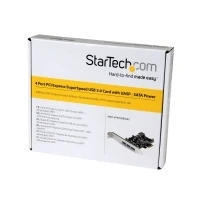 Bild av StarTech.com 4 port PCI Express USB 3.0 kort vägs PCIe gränssnittskort 3 externa och 1 intern anslutning