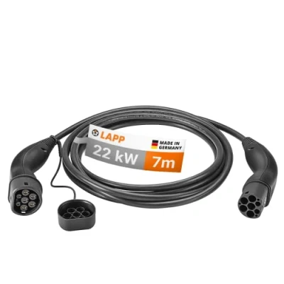 Bild av LAPP Mobility typ 2 laddningskabel 22 KW/jämn/32 A/3 fas/e bil laddkabel/mode 3/7 m