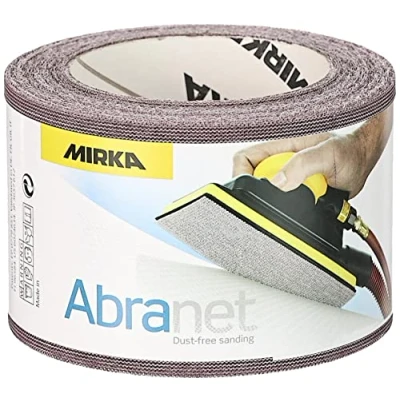 Bild av Mirka Abranet sliprulle med nät 75 mm x 10 m kardborreband/korn P600 / 1 rulle/för slipning av trä, spackel, lack, plast 545BI001613R