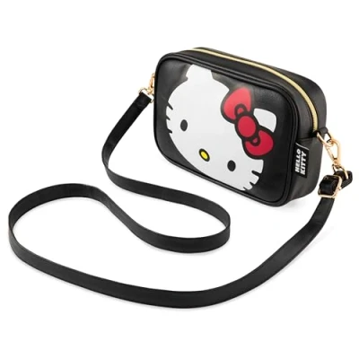 Bild av Hello Kitty axelväska för flickor och tonåringar kvinnor mode crossbody väska söt handväska shopping resor semester, gåvor flickor, Svart, En storlek
