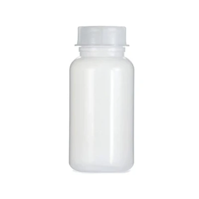 Bild av 1000 ml flaska med bred hals tillverkad av LDPE skruvlock, tom 1 liters kemisk flaska, laboratorieflaska lock som förvaringsbehållare för laboratorium, kök eller hobby
