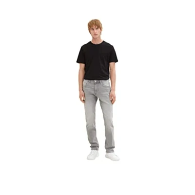 Bild av TOM TAILOR herr Josh Regular Slim Jeans 1035651, 10218 Used Light Stone Grey Denim, 40W / 32L
