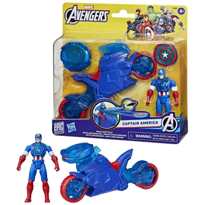 Bild av Marvel Avengers Turbo Blast Cycle incl 10cm figure