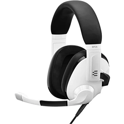 Bild av EPOS H3 stängt akustiskt spelheadset med brusreducerande mikrofon Plug and Play ljud runt örat justerbar, ergonomisk för PC, Mac, PS4, PS5, Switch, Xbox vit