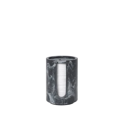 Bild av Ferm Living Mist Cotton Pad Holder Behållare Charcoal W8 x D8 H11.8 cm