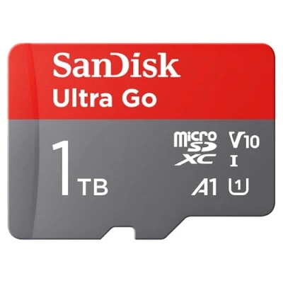 Bild av SanDisk 1 TB Ultra Go microSDXC UHS I kort, upp till 150 MB/s läshastighet, V10, U1, C10, A1, Full HD