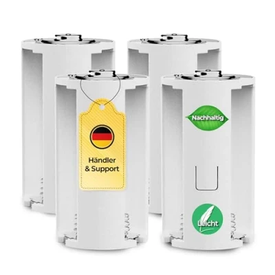 Bild av 4 x batteriadapter för mignon till mono 3 AA D alternativ batterier och batteri