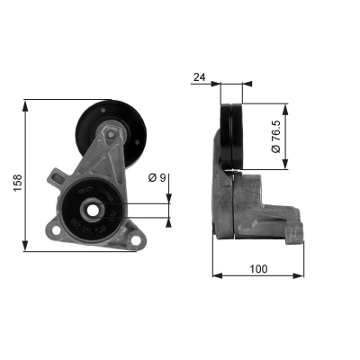 Bild av GATES FleetRunner Micro V Kit T38437 Poulie Tendeur VOLVO: V70 2, I, S80 I