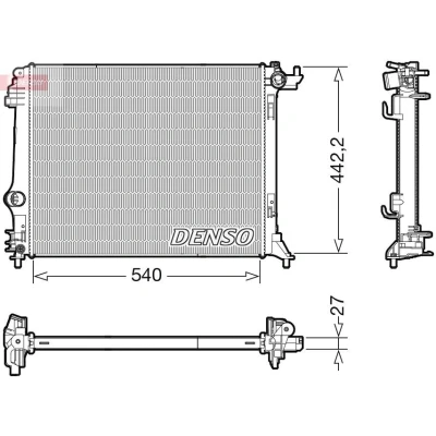 Bild av Kylare, motorkylning Denso DRM23115