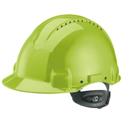 Bild av 3M Peltor skyddshjälm G3000, G30NUV, med Uvicator sensor, ABS, svettband och spärrsystem, ventilerad, neongrön