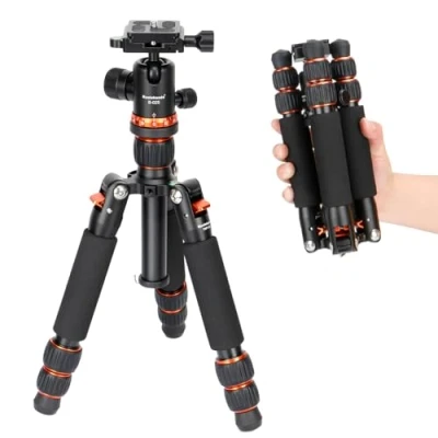 Bild av Koolehaoda Bärbar Mini Stativ Aluminiumlegering Bordsstativ med 360 graders Kulhuvud, 63cm Kompakt kamera för DSLR Videokamera, Ladda upp till 10kg