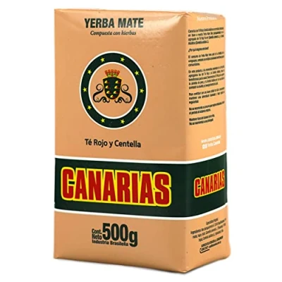 Bild av 🌿Yerba Mate Canarias Rojo Centella 0.5 kg + Presentprov (40g):🧉Rik på antioxidanter och vitaminer, påskyndar ämnesomsättningen, utan socker!