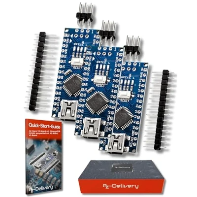 Bild av AZDelivery 3 x AZ Nano V3 Board med Atmega328 CH340 100% kompatibel inklusive e book