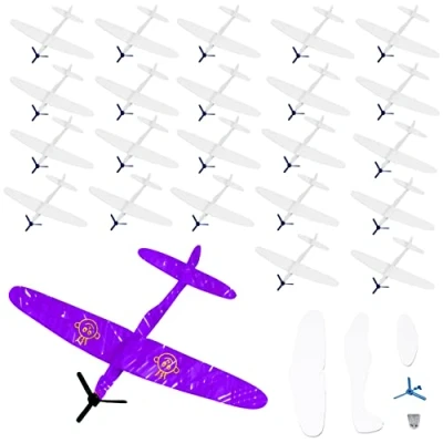 Bild av TWIDDLERS 24 Segelflygplan (Vit, 19x19cm) Skum Glider Utomhus Leksaker, Födelsedagsgodis, Priser eller Gåvor