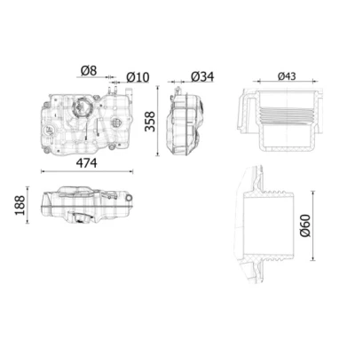 Bild av MAHLE ORIGINAL CRT 270 000S Expansionskärl med lock
