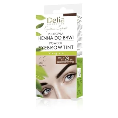 Bild av Delia Cosmetics Pulverfärg Brun ögonbryn hållbarhet upp till 4 veckor, 20 enkla applikationer betonar, förtjockar, mörknar och torkar komplett set