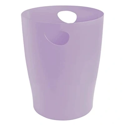 Bild av Exacompta Ref. 45364D 1 papperskorg med Ecobin handtag stor kapacitet 15 liter mått 26,3 x 33,5 cm lila färg Aquare