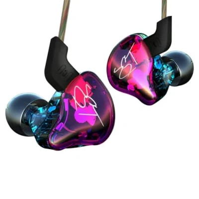 Bild av Yinyoo Easy KZ ZST Hybrid Banlance Armature med dynamisk in ear hörlurar 1BA + 1DD HiFi headset (svart, ingen mikrofon)
