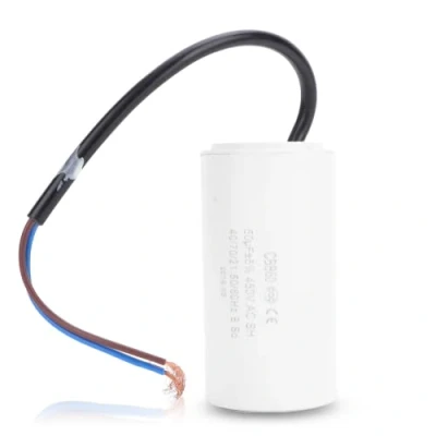 Bild av Kondensator, 50uf Kondensator 450V Start Run Motor CBB60 Microfarad Kondensatorkabel,