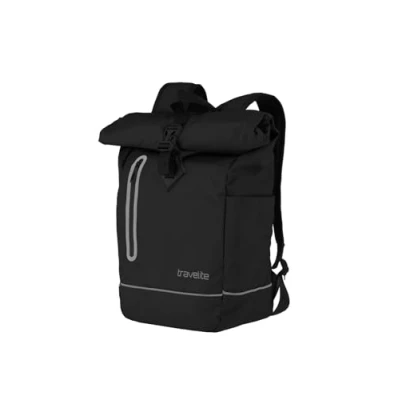 Bild av Travelite Unisex basics Roll up ryggsäck casual (1 pack), svart, Einheitsgröße, Avslappnad