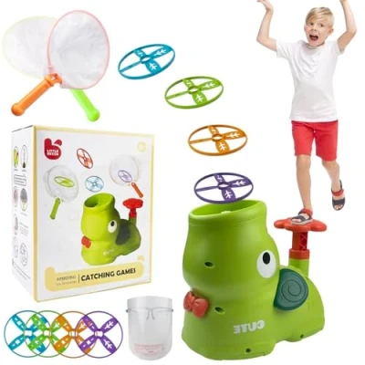Bild av Chiluxendo Utomhusspel för barn (Grön), Utomhus, Flygande Skivleksak, Leksaker, Rolig Leksak Pojkar Flickor, Trädgårdsspel, Födelsedagspresenter, Julklappar