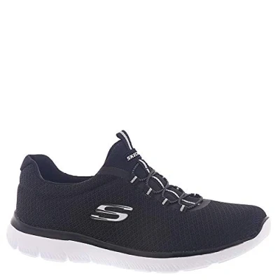 Bild av Skechers Dam Summits Top Player Sneaker, Svart nät vit trim, 4 UK Wide
