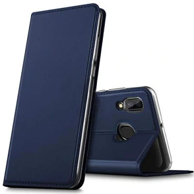 Bild av Verco mobilfodral för Samsung Galaxy A40, Premium bokväska flip fodral A40 skal plånboksfodral pu läderväska [integrerad magnet], Blå