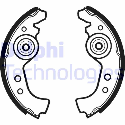 Bild av DELPHI LS1290 Mâchoires De Frein 185 31 FIAT: Panda I 3/5 portes, Seicento / 600 Fiorino II Van, AUTOBIANCHI: A 112 portes