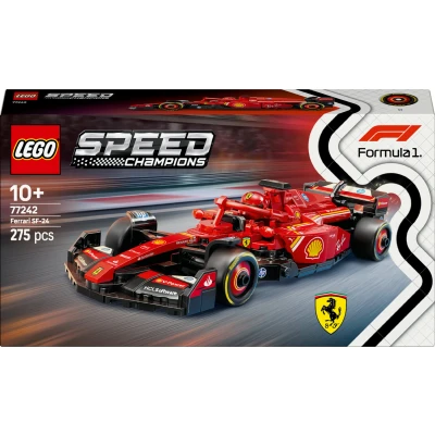 Bild av LEGO Speed Champions Ferrari SF 24 F1 racerbil Byggmodell med leksaksbil för barn, Lekset 1 minifigur, Formel present att samla pojkar och flickor 77242