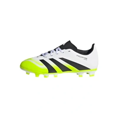 Bild av adidas Performance Predator CLUB Unisex Fotbollsskor fasta dobbar för barn, Storlek: 28.5, White/core black/lucid lemon Konstmaterial