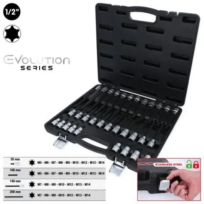Bild av KS TOOLS 911.4520 Krafthylsa 12,5 (1/2&quot;)mm (tum) Inre kilprofil (Ribe CV)