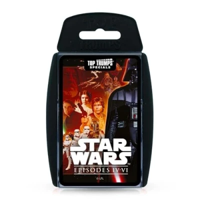 Bild av Top Trumps Star Wars avsnitt 4 6 specialkortspel, spela med Luke Skywalker, Darth Vader, kejsare Palpatine och Obi Wan Kenobi, pedagogisk för 2 plus spelare är en fantastisk present åldrarna