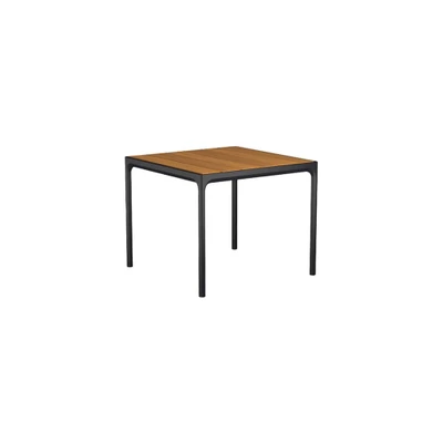 Bild av HOUE FOUR Table Trädgårdsbord Black/Bamboo 90x90 H74 x W90 D90 cm