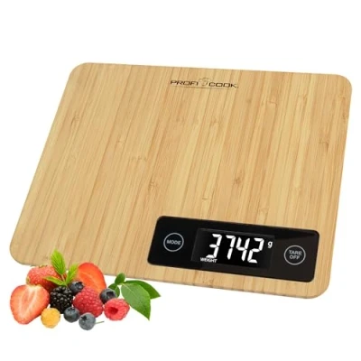 Bild av ProfiCook® köksvåg av 100% bambu Digital mätområde upp till 5 000 g med justerbara mått LCD display Tarafunktion Våg PC KW 1271