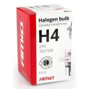 Bild av AMiO 01267 Ampoule, projecteur longue portée H4 70/75W P43t Halogène PEUGEOT: 206 3/5 portes, 107 106 II portes