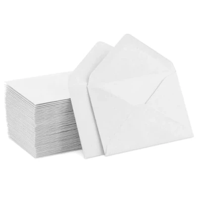 Bild av Kraftpapperskuvert, DIN C6,130 g/m², för brev, gratulationskort, inbjudningskort, födelsedagskort, vitt 25 stycken
