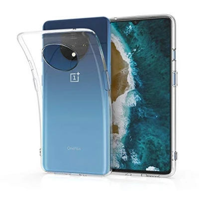 Bild av kwmobile fodral kompatibelt med OnePlus 7T genomskinligt mjukt smalt flexibelt skyddande TPU telefonfodral transparent