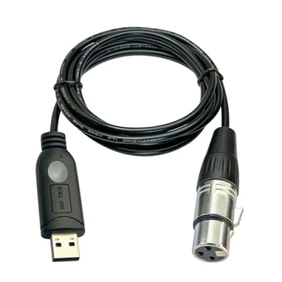 Bild av DSD TECH USB till XLR kabel SH AU20A för dynamiska mikrofoner som Shure (5,9 fot)