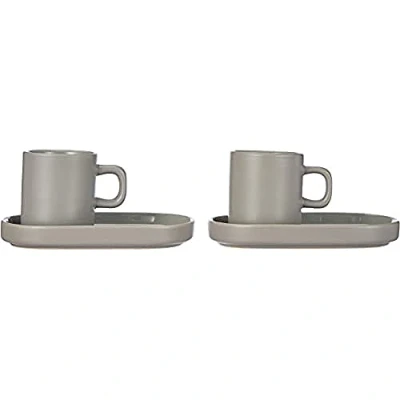 Bild av Blomus Set of 2 Espresso Cups 4 pcs. Pilar Mugg Mirage Grey H: 6 x W: 7,5 Ø: 5 cm, V: 50 ml