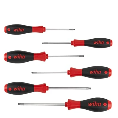 Bild av Wiha skruvmejsel set SoftFinish® (27746) 6 st. I skruvmejselset för vardagen, hantverk, industri skruvverktyg TORX® MagicSpring®