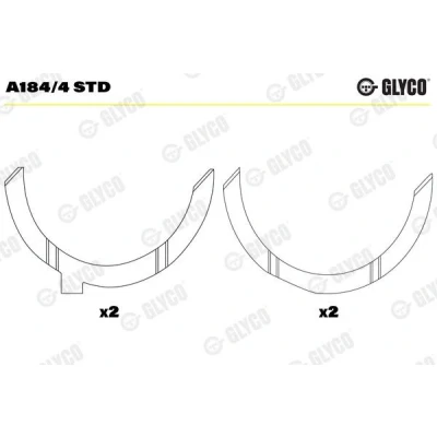 Bild av Distansskiva, vevaxel GLYCO A184/4 STD