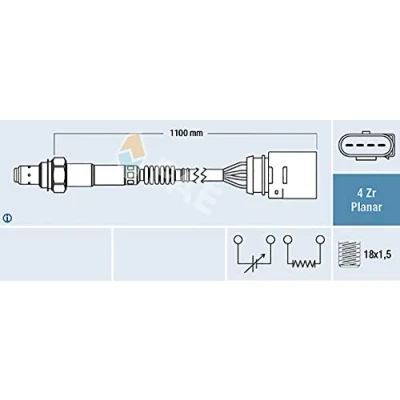 Bild av FAE 77143 Sonde lambda VOLKSWAGEN: Golf 4, New Beetle 3/5 portes, Touareg I, AUDI: A3 TT Coupe, Roadster, SEAT: Ibiza 3